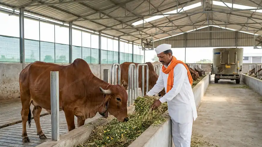 देशी गाई संतुलित पशुखाद्य tmr फॉर्म्युला शेतकरी हेल्पलाईन