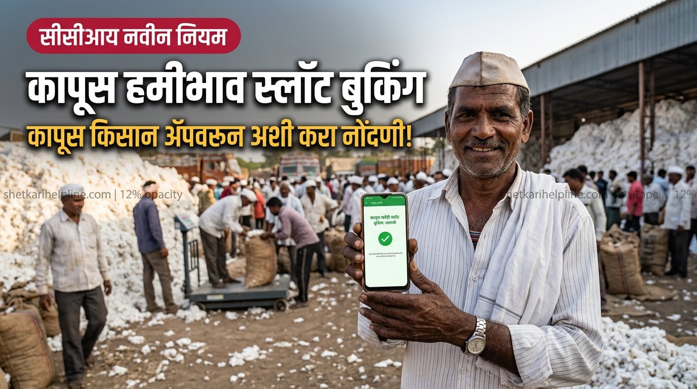 कापूस हमीभाव कापूस किसान ॲप नोंदणी सीसीआय केंद्र शेतकरी हेल्पलाईन
