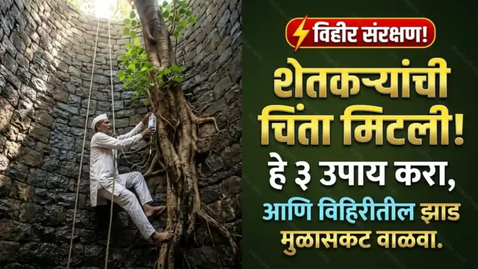 विहिरीतील झाड मुळासकट सुकेल